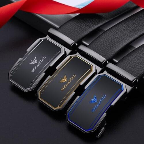 Top grade leather trend mens belt business automatic buckle leisure belt big brand gift formal belt