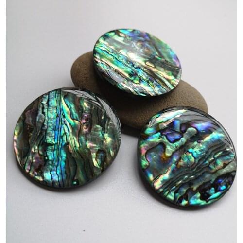 100pcs/lot 40mm Natural Round cabochon cut Abalone Mother Of Pearl Shell for DIY Jewerly Round Cut abalone MOP for Jewelry