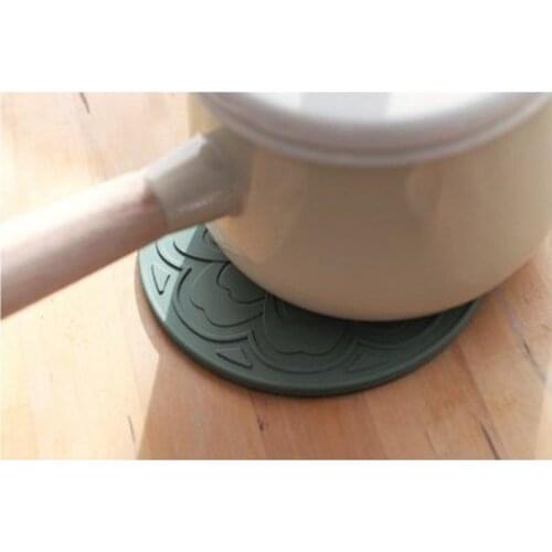 Silicone Coaster Kitchen Pot Mat Thick Round Soft Insulation Pad Home Anti-hot Mat Casserole Mat Place Mat Coaster