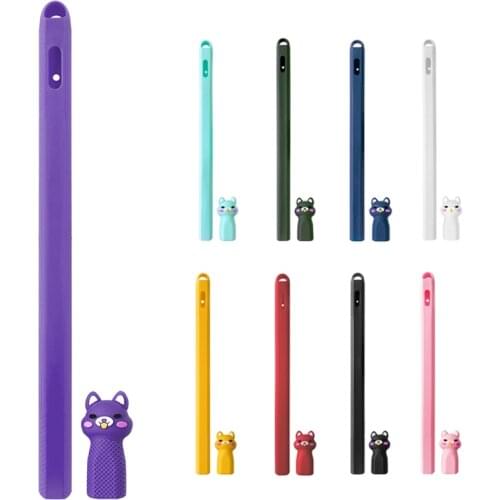 Cute Cat Silicone Protective Case For Apple Pencil 1 2 Accessories Anti-scratch Pouch Cap Holder Cover For Pencil 2nd 1nd