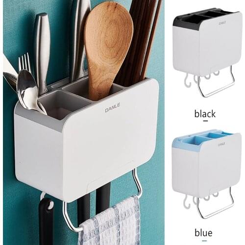 1 Pcs Multifunction Plastic Shelving Dish Chopsticks Cutlery Storage Rack Drain Holder Strainer Stand Creative Kitchen Tools