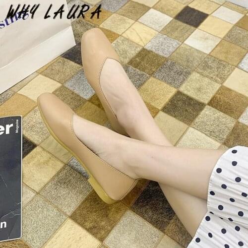 Women single shoes summer women girls comfortable square toe single shoes women soft beach shoes flat women go with everything