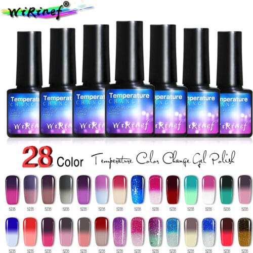 WiRinef Chameleon Temperature Nail Gel Polish Nail Art Manicure Soak Off Gel Nail Varnish Lacquer Glue
