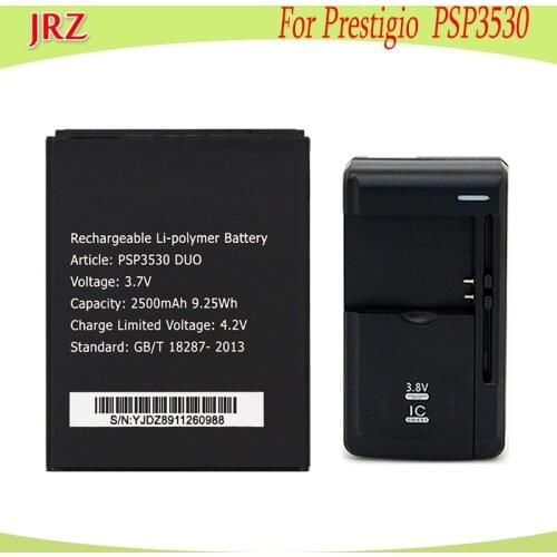 1LOT= 1PC PSP3530 DUO Battery 2500mAh Battery For Prestigio Muze D3 3530 Duo E3 PSP3531DUO Muze A7 PSP7530DUO+Universal Charger