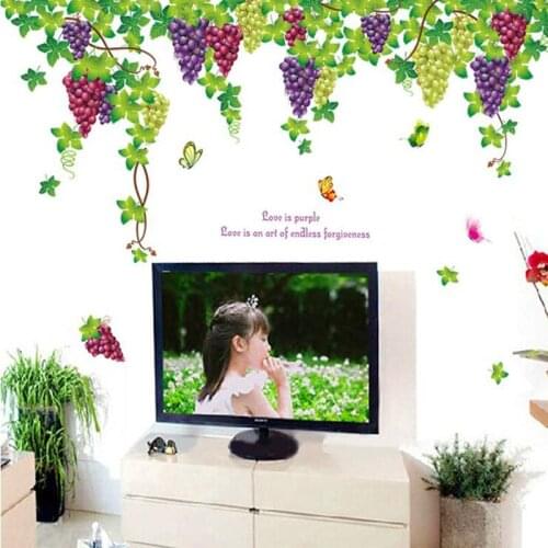 140*196cm Grape vine wall sticker,For Sitting room bedroom sofa TV background wall art poster home decor sticker mural