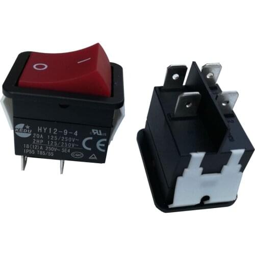2pcs IP55 18(12)A 250V 4Pins Industrial Welder Welding Machine Power On Off Rocker Switches Pushbutton Switch HY12-9-4