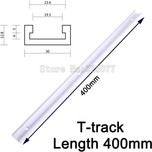 2PCS T-track length 400mm(16inch) T-slot Miter Track Jig Fixture Slot For Router Table Band Saw T-tracks KF917