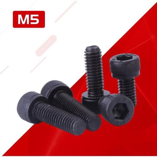 304 A2 Stainless Steel Black Grade 12.9 Steel Hexagon Hex Socket Head Cap Allen Bolt Screw L=6-60mm