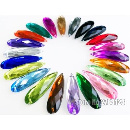 50pcs 8x21mm 7x28mm DR High quality flatback Acryl sew on rhinestones with two holes,diy/clothing accessories