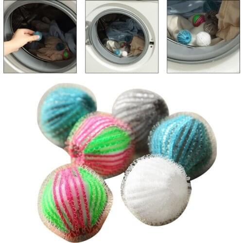 6pcs nylon laundry ball decontamination washing machine washing and protecting ball sticking and removing hair removal cleaning