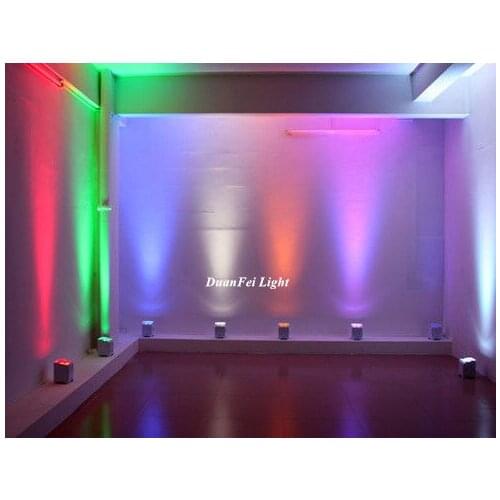8pcs LED Battery par dmx wash led rgbwa uv par wireless led par 4x18w indoor led par wall washer