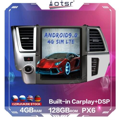 Android 128GB Car Multimedia Tesla Style PX6 For Toyota Highlander 2014+ Car Radio Player Auto GPS Navigation DSP Carplay 4G