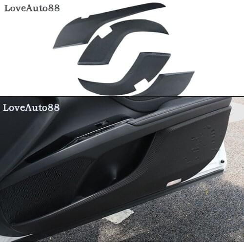 Car Styling Door Protector Pad Door Plank Anti Kick Pad Anti-dirty Pad Mat Cover Sticker for Toyota Camry 2018 2019 2020