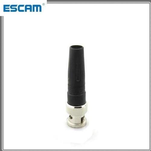 BNC06 RG59 BNC male Plug pin Solderless Straight Angle video adapter bnc Connector For CCTV Camera ESCAM Safety Converter