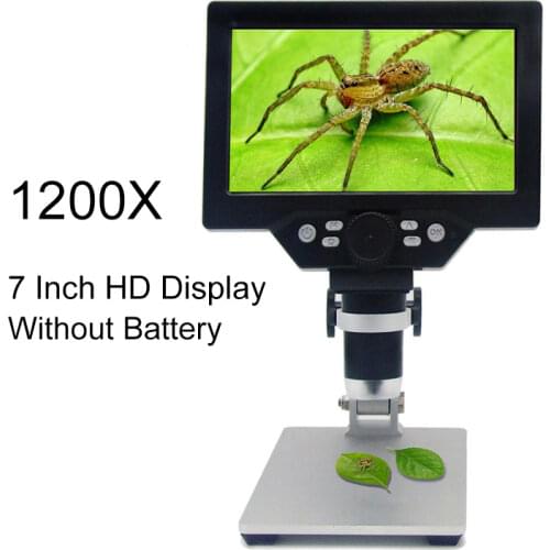 1200X Digital Microscope Electronic Microscope 7Inch LCD 12MP Solder Phone Repair Magnifier Continuous Amplification Magnifier