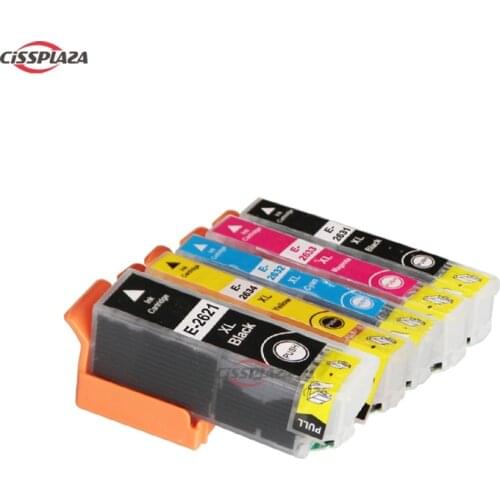 CISSPLAZA 10pcs T2621 T2631-T2634 compatible for epson XP700 XP-710 XP-720 XP-800 XP-810 XP820 XP-510 xp520 xp600 printer
