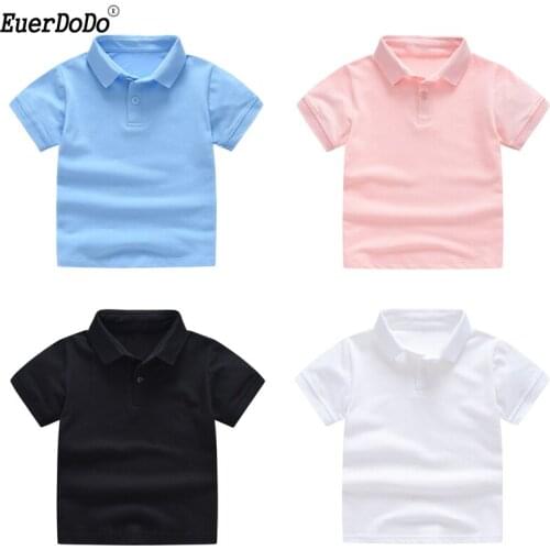 Kids Solid Tops Short Sleeve Cotton Summer 2020 Boys Girls Uniforms Kindergarten Childrens T Shirt For Girls Boys T-shirts 2-8Y