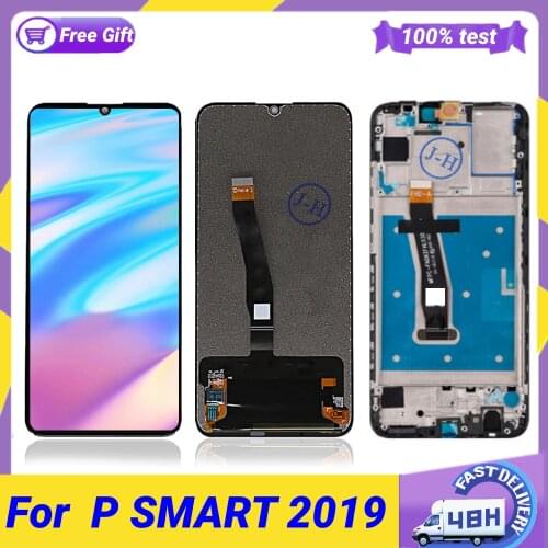 AAA Quality LCD For Huawei P Smart 2019 LCD With Frame 6.21" LCD Screen Display For P Smart 2019 LCD Screen POT-LX1 L21 LX3