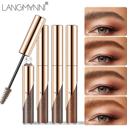 Langmanni Quick-drying Dye Eyebrows Cream Long-lasting Waterproof Sweat-proof No Blooming Draw Natural 3D Eyebrow Shape TSLM1
