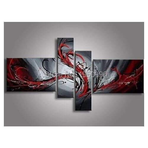 Oil paintings on canvas red black white home decoration Modern abstract Oil Painting wall art hand painted oil painting on canva