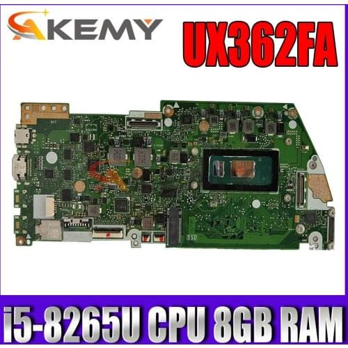 AKemy For ASUS UX362FA-EL142T ZenBook Flip UX362 laptop mainboard motherboard with i5-8265U CPU 8GB RAM tested full 100