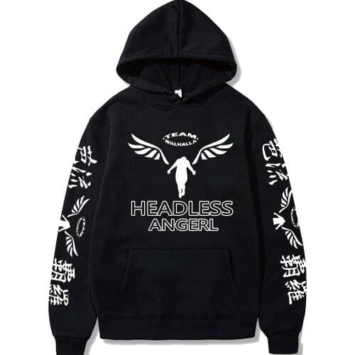 Anime Tokyo Revengers Team Walhalla Print Hoodies Men Hip Hop Pullover Sweatshirt Homme