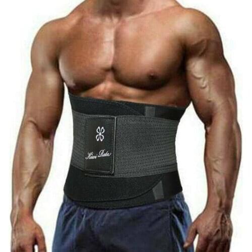 Men Waist Support Belt Back Waist Trainer Trimmer Belt Gym Waist Protector Weight Lifting Sports Body Shaper Corset Faja Sweat