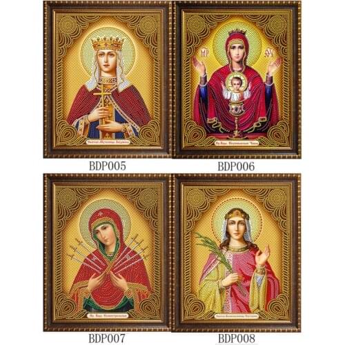 5D DIY Diamond Painting Cross Ctitch Kits Round Resin Mosaic Embroidery Rhinestone Diamond Stickers Pattern Home Decoration