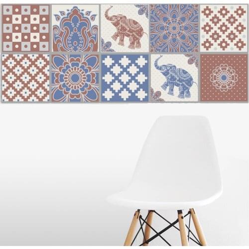 Home Tile Stickers Sofa Background DIY Wall Stickers Kitchen Oil-proof Waterproof Stickers Living Room Mural Multi-piece Package