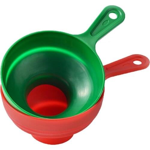Filling Funnel Harmless Portable Foldable Plastic Durable Smooth Inner Wall Kitchen Space-saving Hooper Kitchen Tools