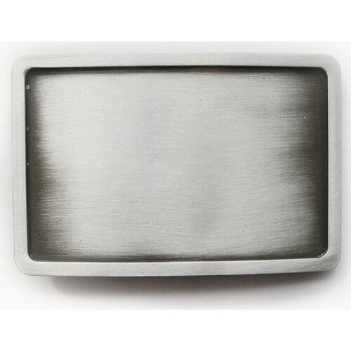 Classic New Antique Brushed Silver Rectangle Blank Belt Buckle Custom Belt Buckle also Stock in US