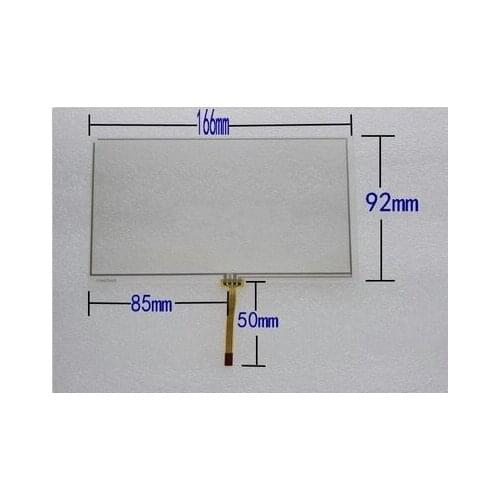 10pcs/lot new 6.95 inch touch screen new car DVD, GPS navigator, resistance touch screen 166*92 mm