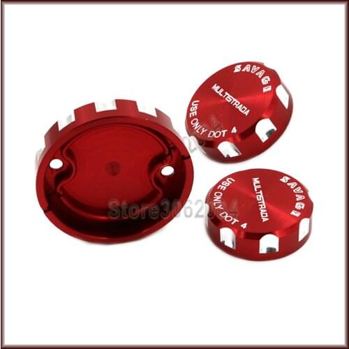 For DUCATI Multistrada 1200 DVT/ENDURO/S Multistrada1200 2015-2018 Front Brake Clutch & Rear Brake Fluid Reservoir Cover Cap