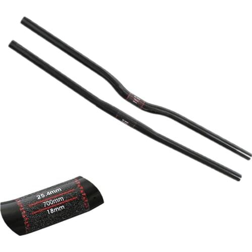 NO LOGO UD gloss Full Carbon Mountain Bike Bicycle Handlebar 25.4*42/44/46/48/50/52/54/56/68/70CM Carbon MTB Flat Rise Handlebar