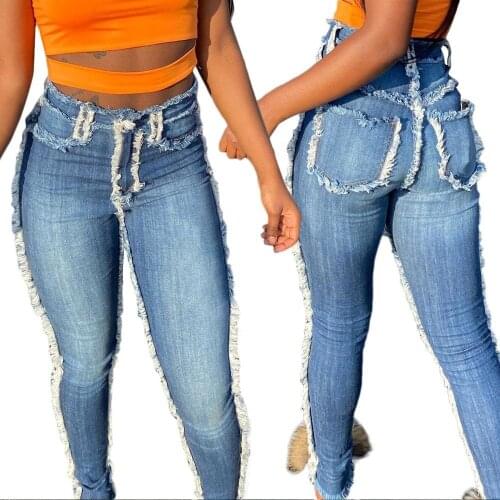 Drop shipping 2020 new fashion Denim Jeans Women High Waist Plus Size Boyfriend Fall Jeans for Women