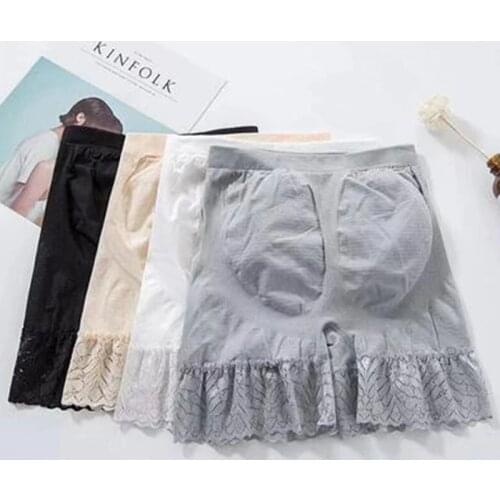 Women Plus Size Safety Pants High Waist Tummy Shorts Lace Safety Pants High Waist Tummy Control Boxer Shorts Free Shipping