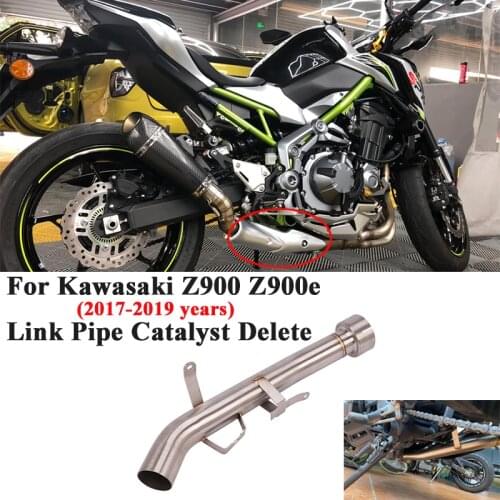 Delete Catalyst For Kawasaki Z900 Z900e Motorcycle Exhaust Escape Eliminator Enhanced Middle Link Pipe Slip On Original Muffler