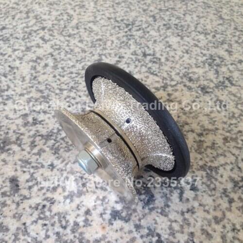 Vacuum Brazed Hand Profiler V30 Full Bullnose Router Bit Diamond Profiling Wheel for Marble Limestone Thread 5/8-11 Wet or Dry