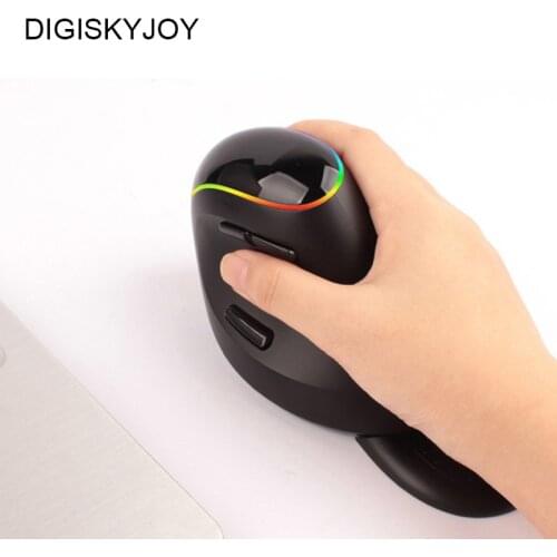 Vertical 2.4G Wireless Mouse With Detachable Chassis And Multi-Function Rechargeable Mause 3200 DPI Optical Gaming Mice For PC