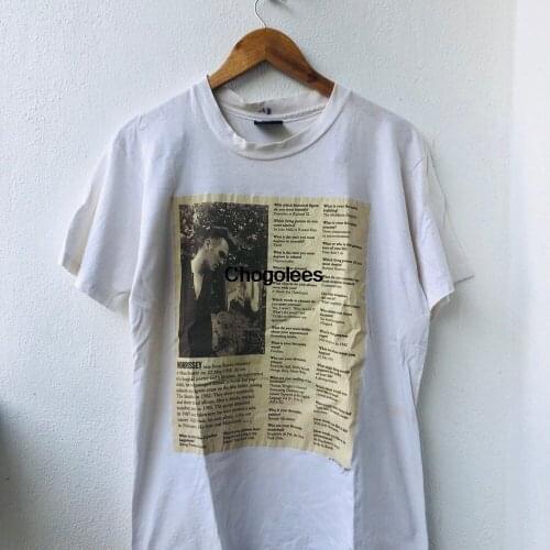 Vintage Original 90s Morrissey Reporter Interview Kill Uncle Tour 1991 Brit Glam Rock Music T Shirt White M