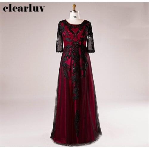 Formal Evening Dress Long Elegant Mother Dresses T472 New O-neck Women Party Dresses 2019 Plus Size Floor Length Robe De Soiree