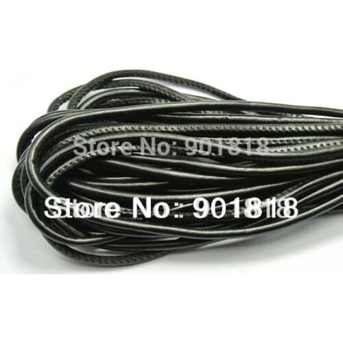 10meters/lot 4*5mm diameter sewed PU leather cord fitting DIY bracelets and necklaces DIY accessories F658