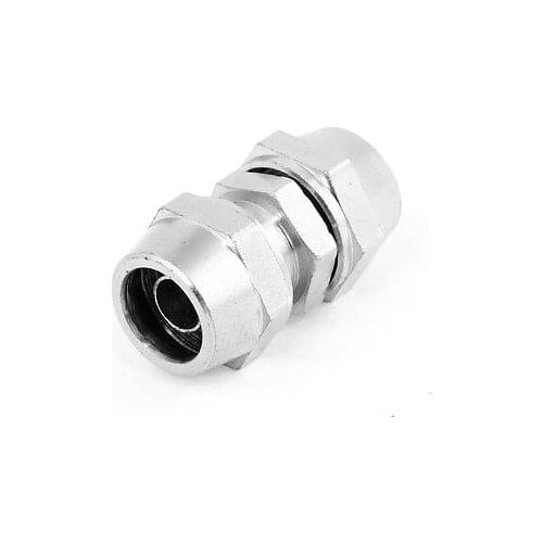 10mm Inner Diameter Pneumatic Air Pipe Hose Quick Coupler Connector Silver Tone