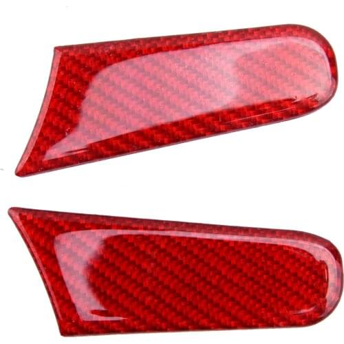 2Pcs/Set Red Car Rearview Mirror Decoration Trim Cover Sticker Fit For Porsche Cayenne Macan 2014 2015 2016 2017 2018 2019