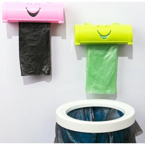 5 colors Home Eco-friendly Smile Face Garbage Bags Storage Box Kitchen Paste Type Plastic Container YH-460336