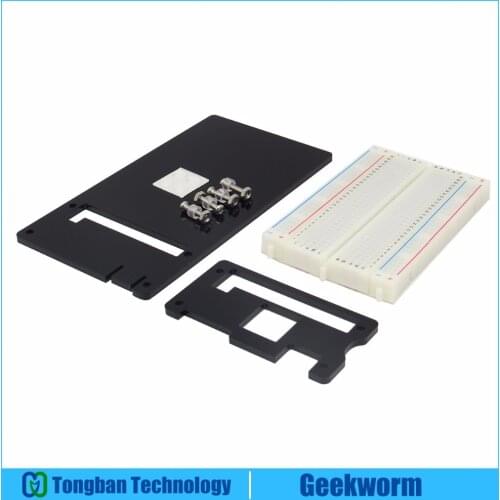 2 in 1 Acrylic Experimental Platform and 400 pin Breadboard for Raspberry Pi Zero