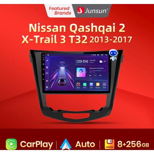 Junsun V1pro Car Radio with screen Multimedia Video Player For Nissan Qashqai X trail 2014 - 2017 Android Auto CarPlay 2 din DVD