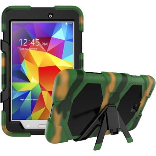 Amor Heavy Duty Case For Samsung Galaxy Tab E 8.0 T377 T377V SM-T375 Tablet Case Silicone +PC Back Cover Kickstand Case Cover