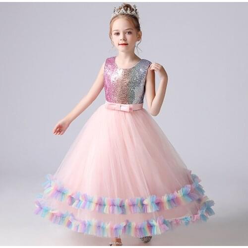 Children Dress 2021 New Flower Girl Wedding Dresses For Girls Princess Dress Kids Banquet Evening Dresses Birthday Party Dresses