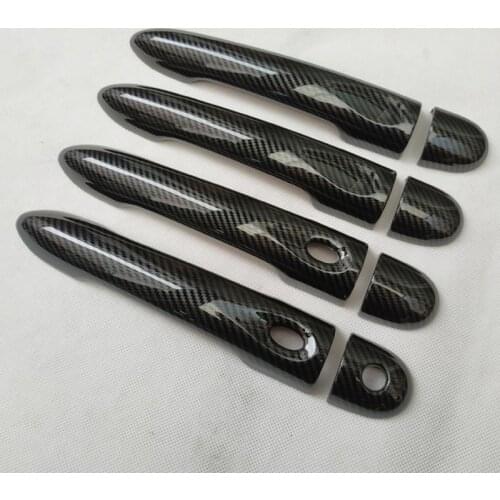 For Renault Captur kaptur capture samsung qm3 door handle cover chrome trim 2018 accessoires color carbon fiber